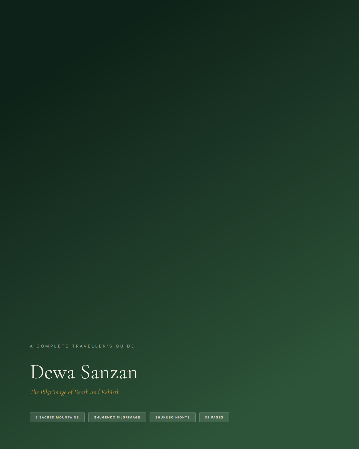 Sample page 1 from the dewa sanzan guide