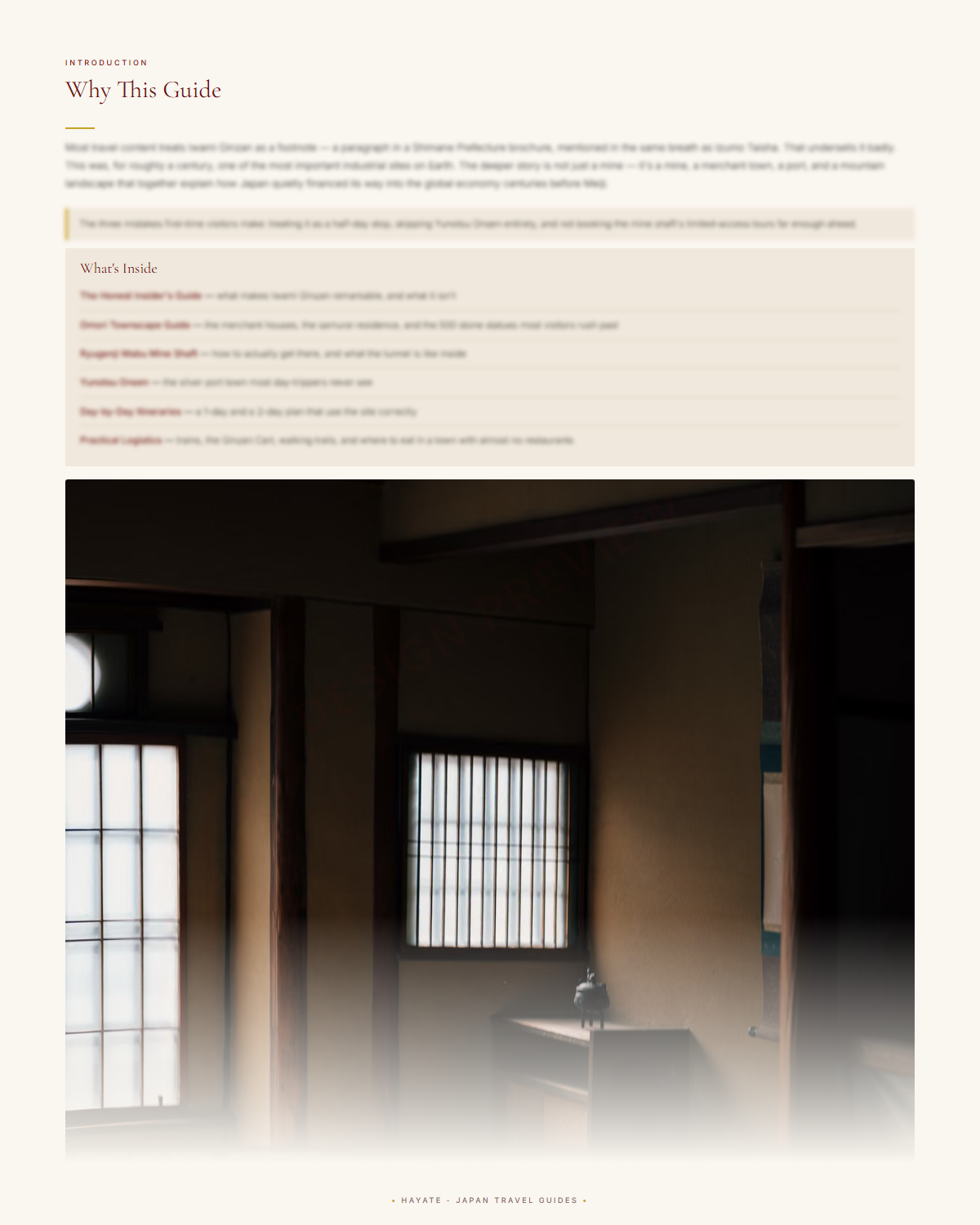 Sample page 3 from the Iwami Ginzan guide