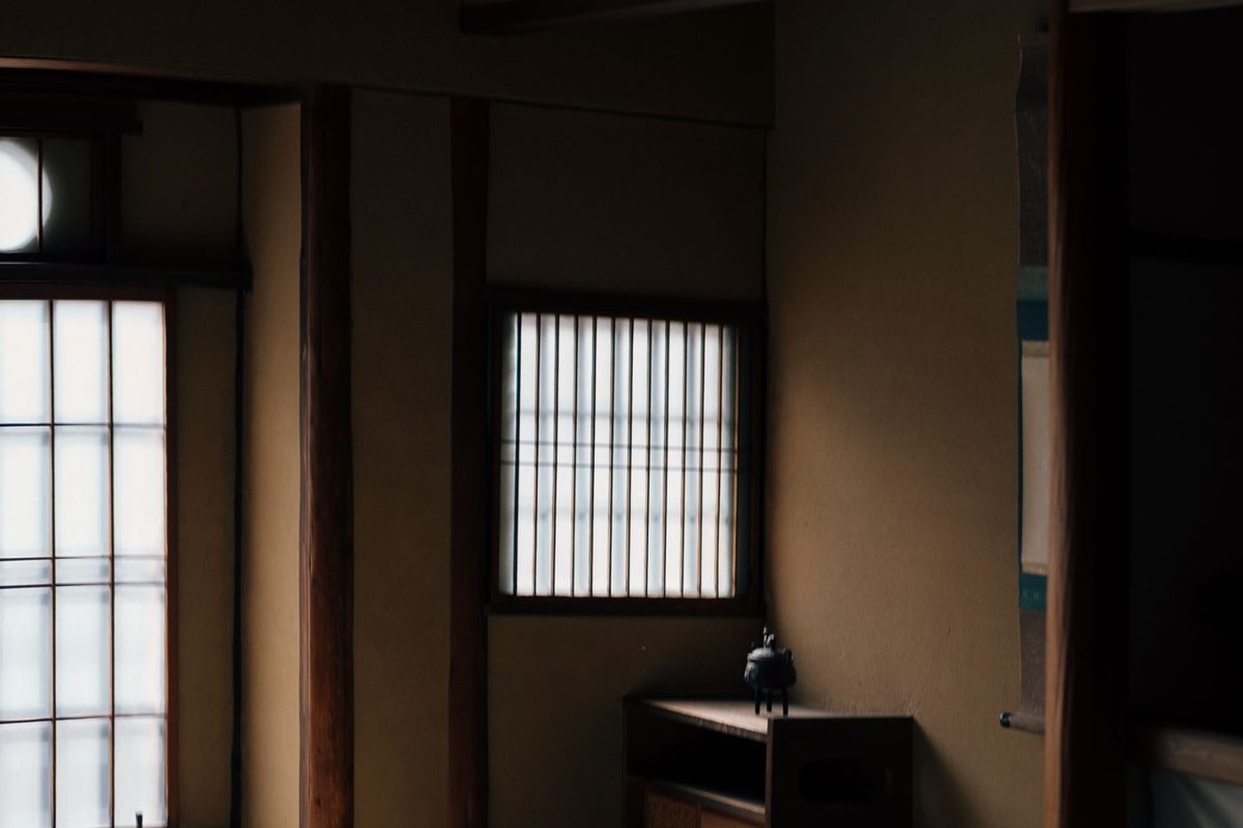 A tatami room with shoji screens in a traditional Japanese inn