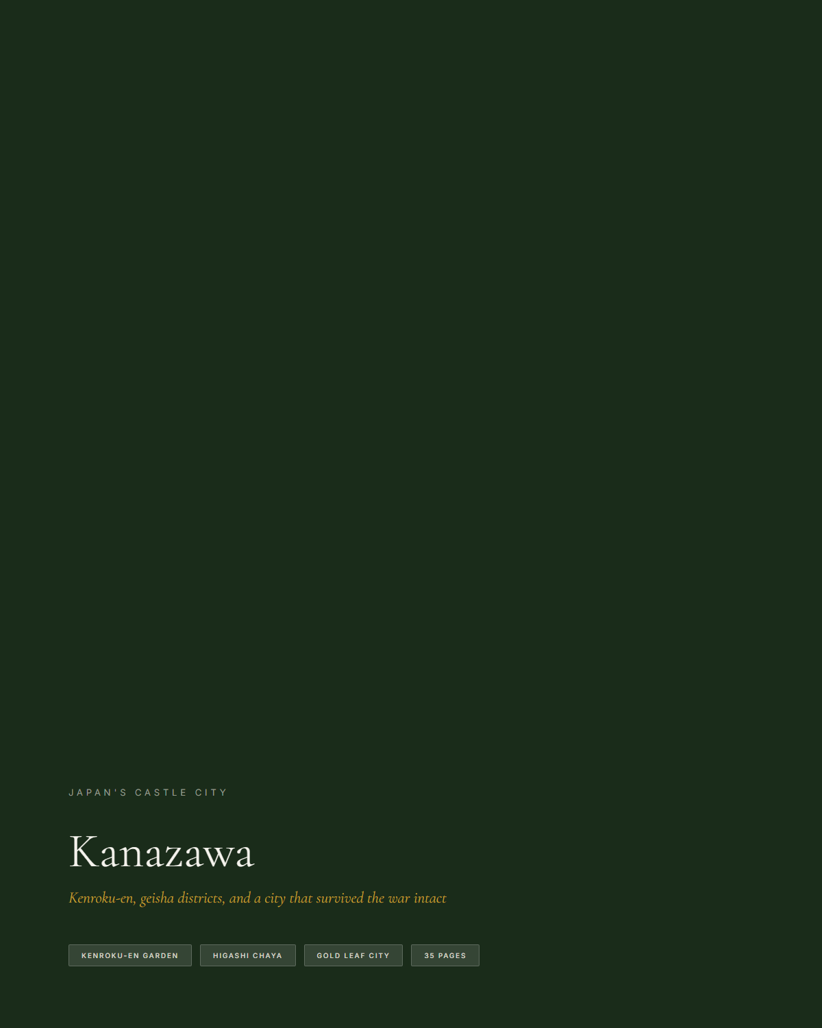 Sample page 1 from the Kanazawa guide