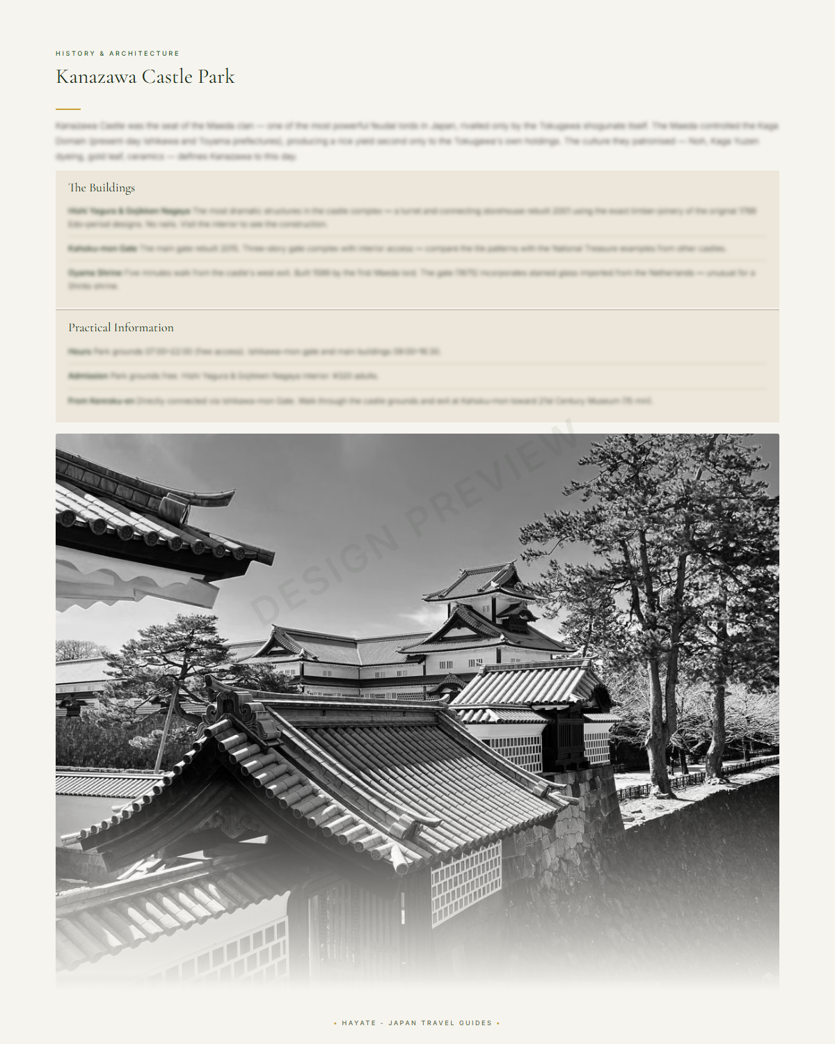 Sample page 3 from the Kanazawa guide