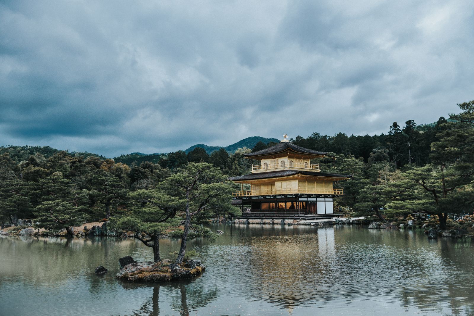 The Golden Pavilion reflected in the pond at Kinkaku-ji
