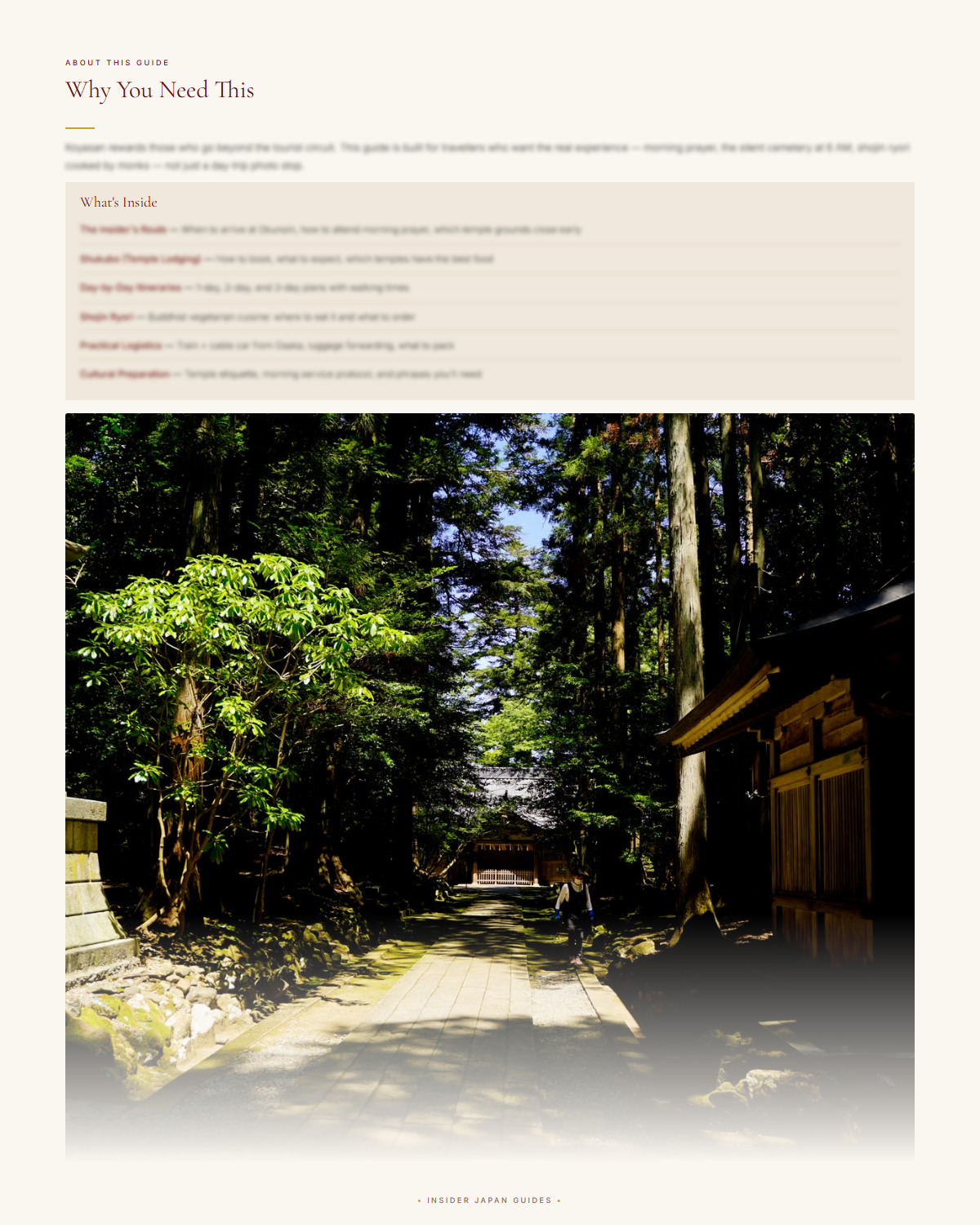 Sample page 3 from the koyasan guide
