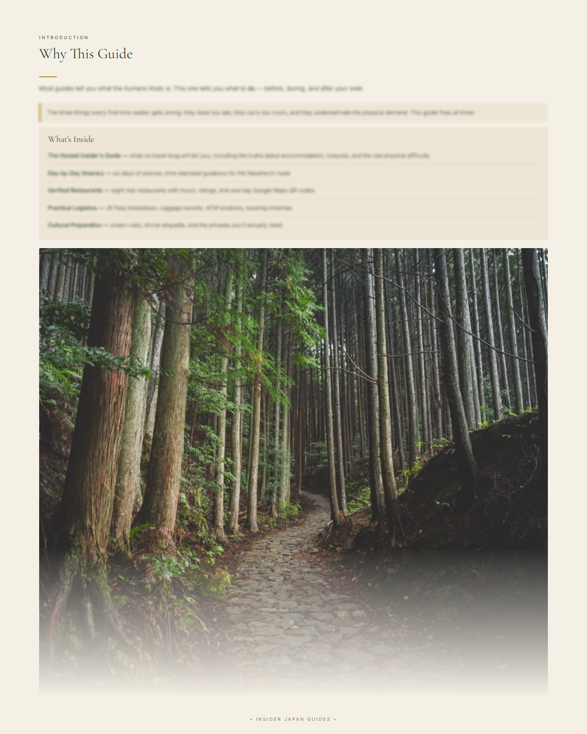 Sample page 3 from the kumano kodo guide