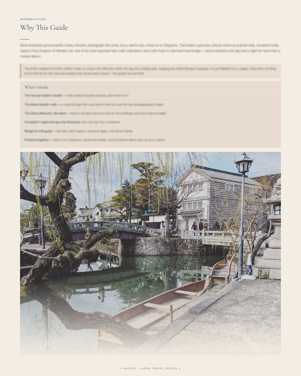 Sample page 3 from the Kurashiki guide