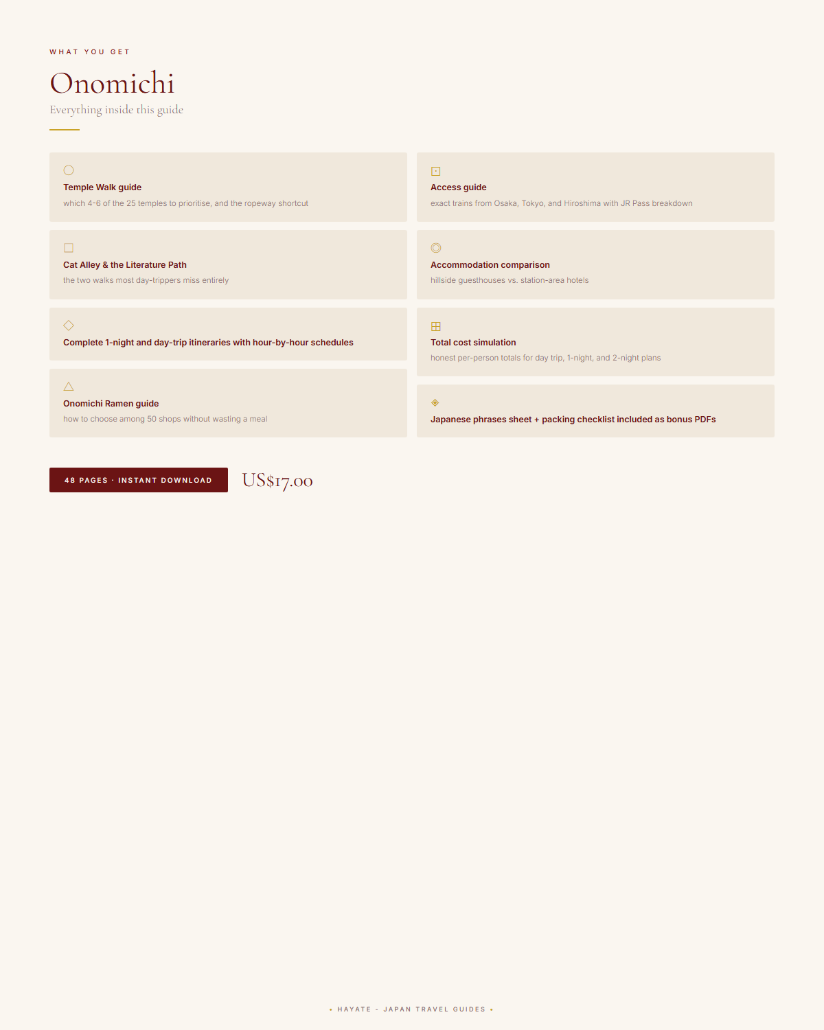 Sample page 4 from the onomichi guide