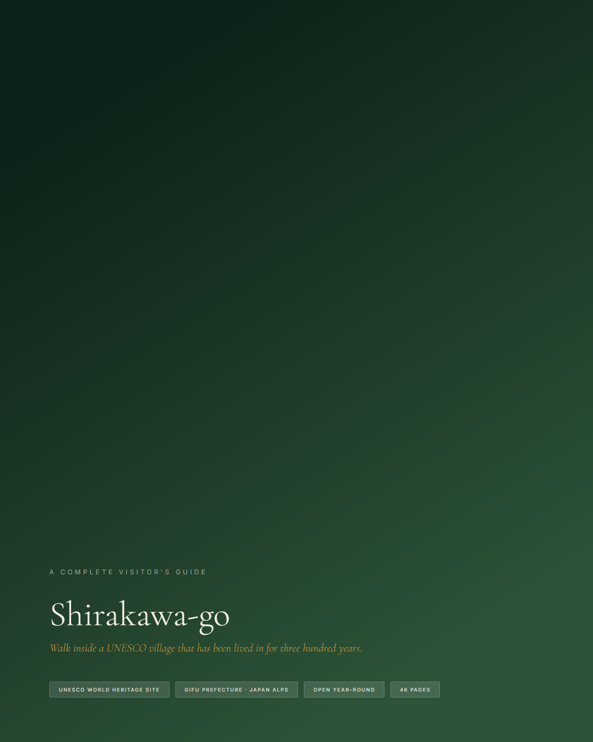 Sample page 1 from the shirakawa go guide
